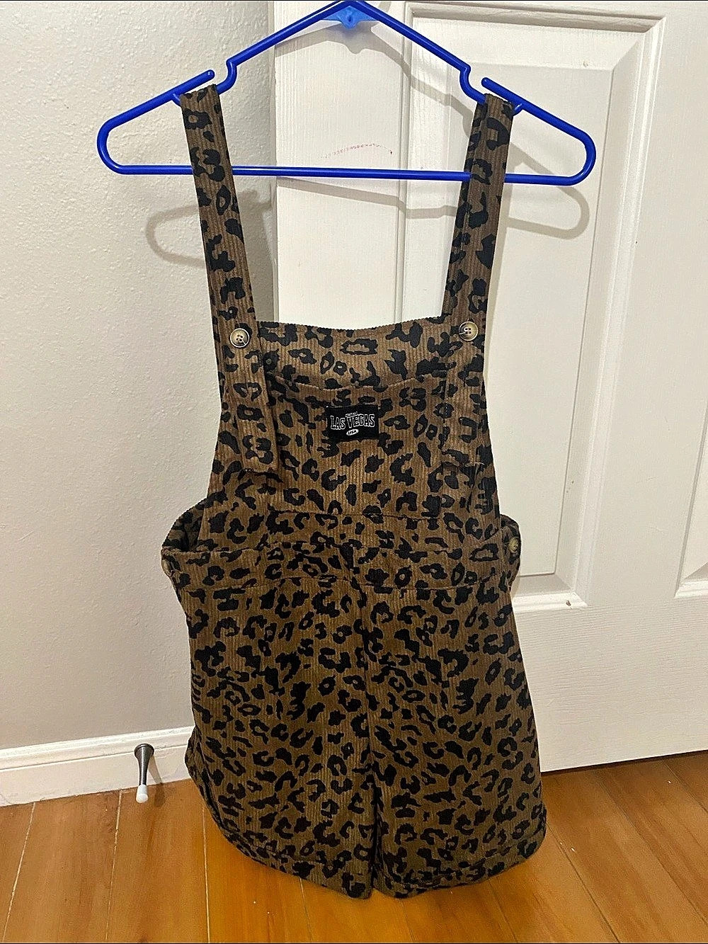 Shein Leopard Print Corduroy Romper Size Medium